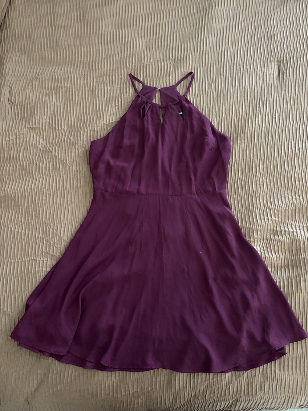 Express Plum Halter Mini Dress